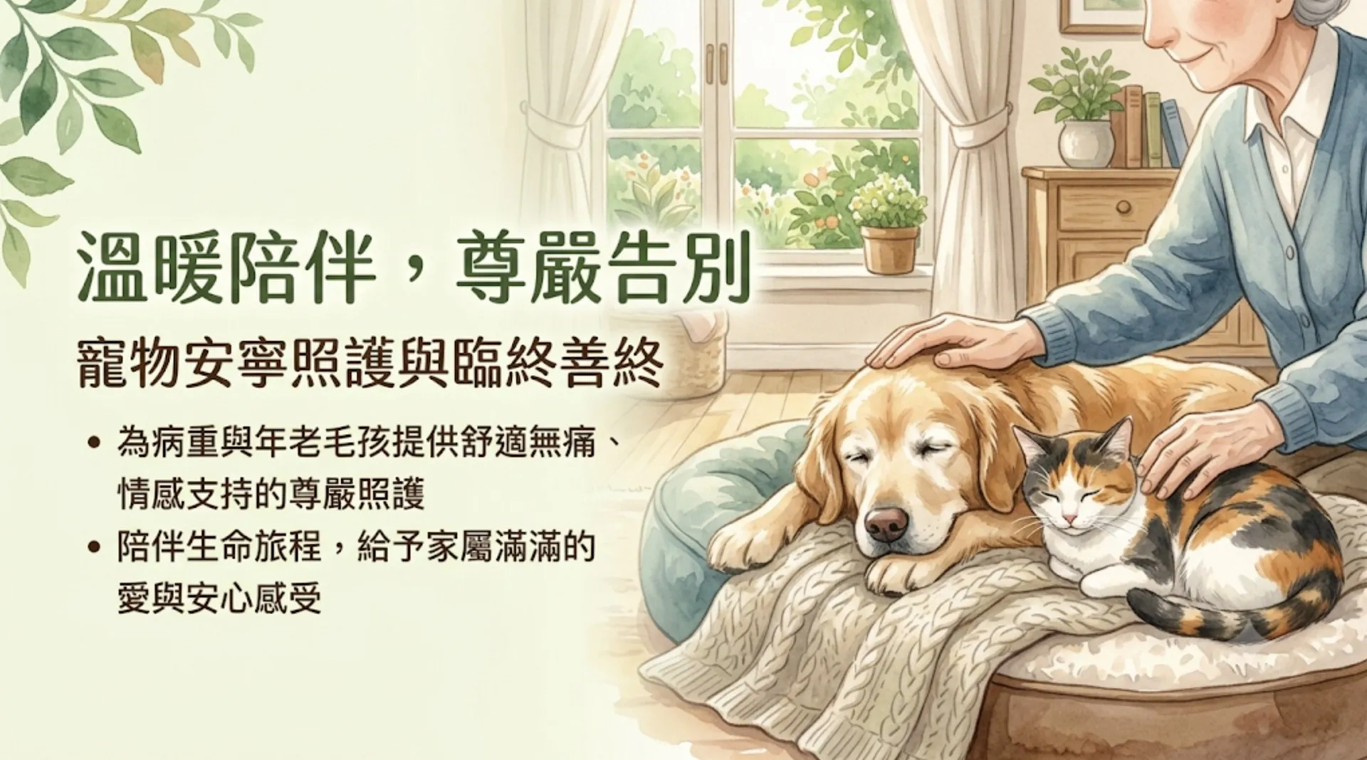 溫暖陪伴，尊嚴告別：寵物安寧照護與臨終善終｜暮浴寵物禮儀