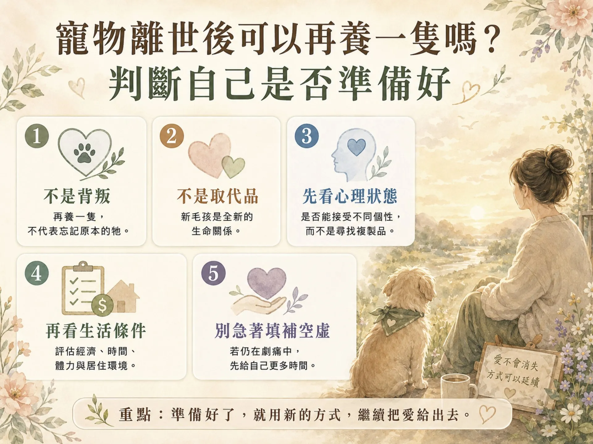 寵物離世後可以再養一隻嗎？判斷自己是否準備好｜暮浴寵物禮儀