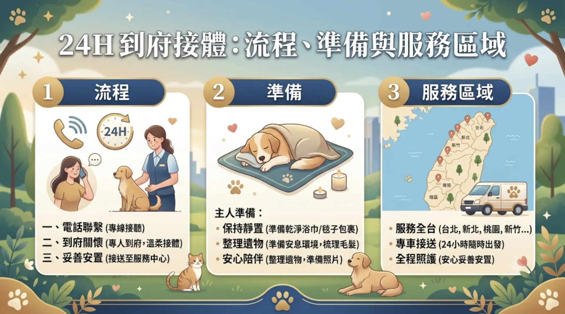 24H 到府接體：流程、準備與服務區域｜暮浴寵物禮儀
