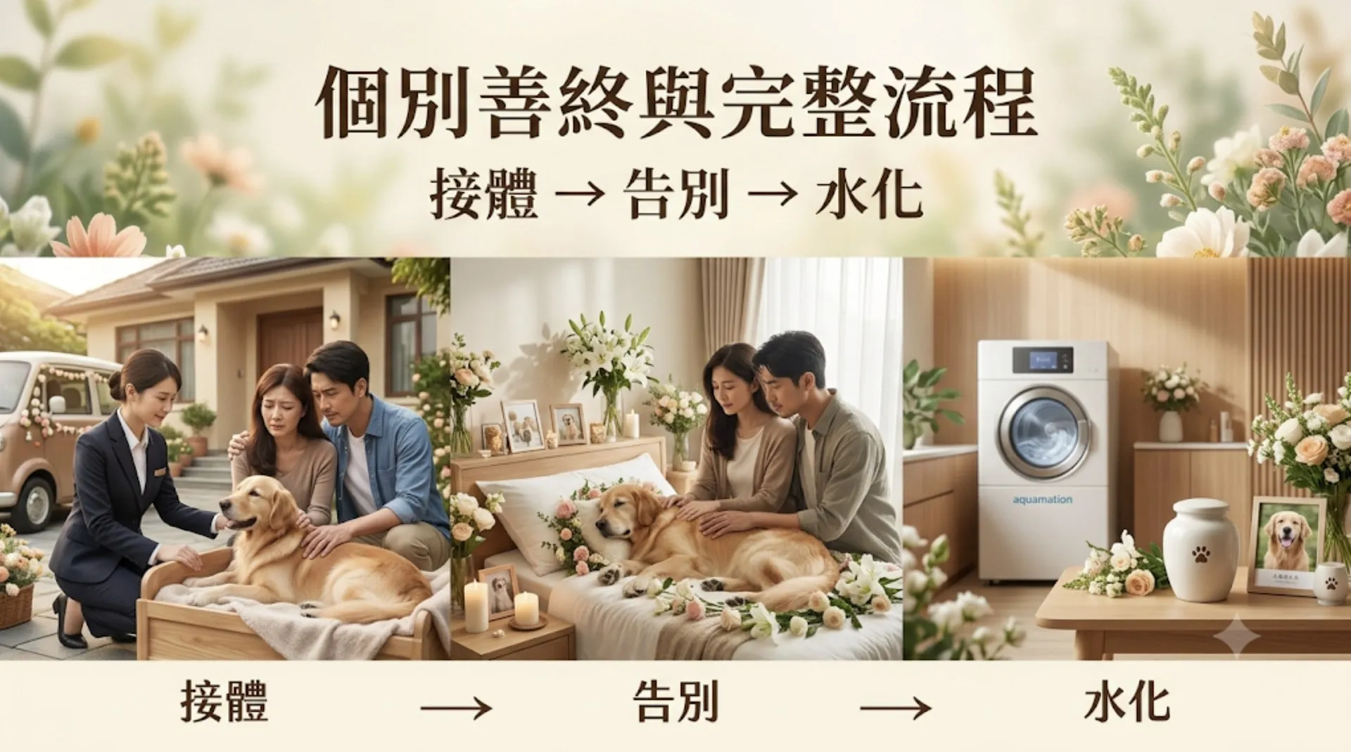 個別善終與完整流程：接體、告別到水化｜暮浴寵物禮儀