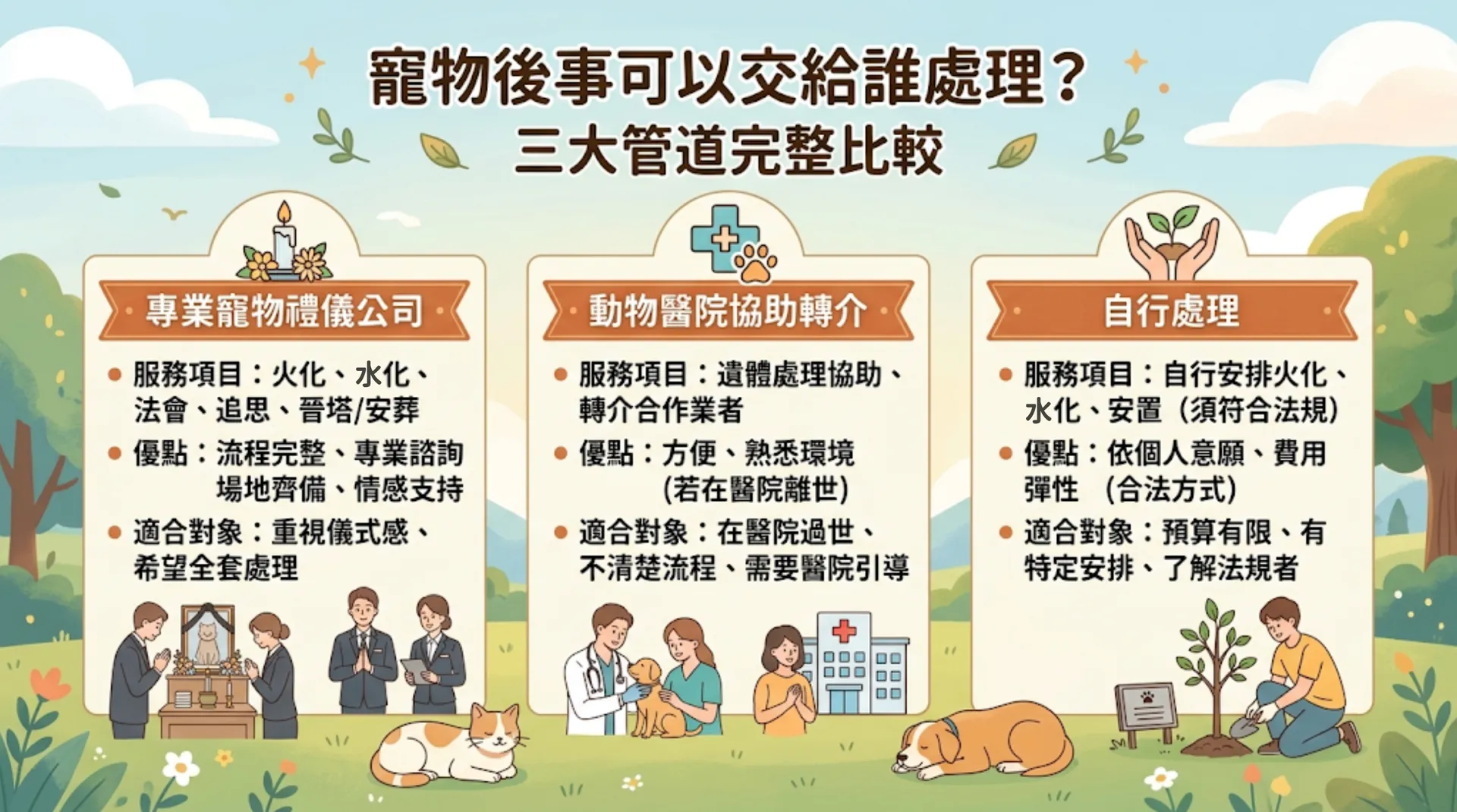 寵物後事可以交給誰處理？三大管道完整比較｜暮浴寵物禮儀