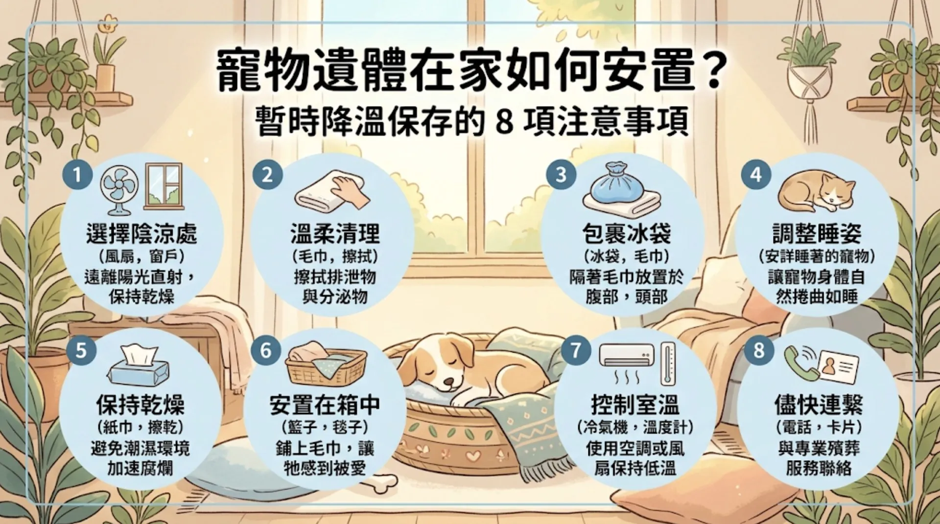 寵物遺體在家如何安置？暫時降溫保存的 8 項注意事項｜暮浴寵物禮儀